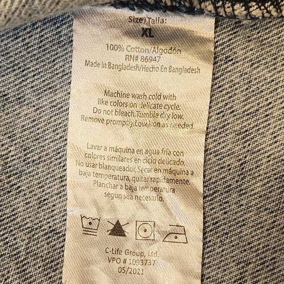 Nickelodeon jean jacket women's XL graphic print Made 90s Rugrets nostalgic blue - Picture 14 of 14